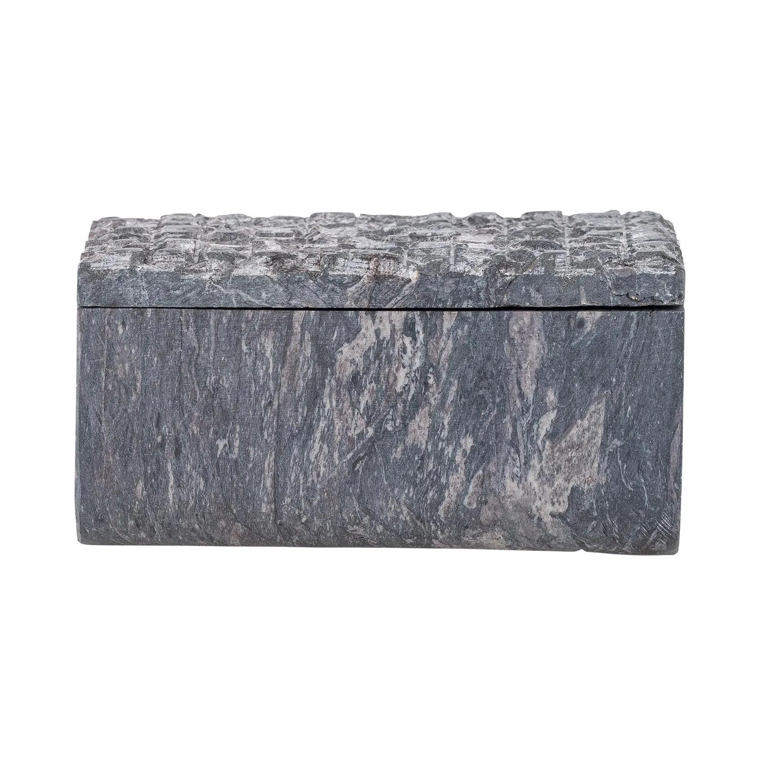 Nubia Box mit Deckel, Grau, Speckstein in Grau präsentiert im Onlineshop von KAQTU Design AG. Aufbewahrungsbox ist von Bloomingville