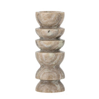 Tasya tea light holder, natural, marble