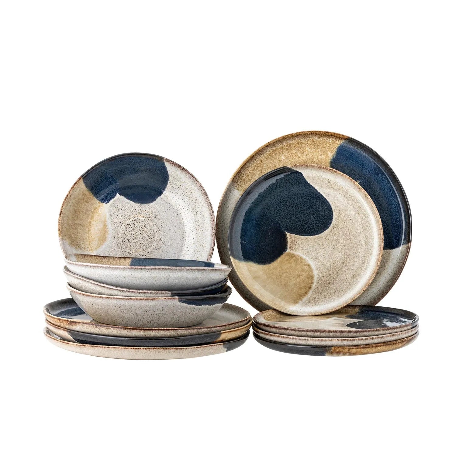 Jules Geschirrset, Grau, Steingut in Grau präsentiert im Onlineshop von KAQTU Design AG. Geschirr ist von Bloomingville