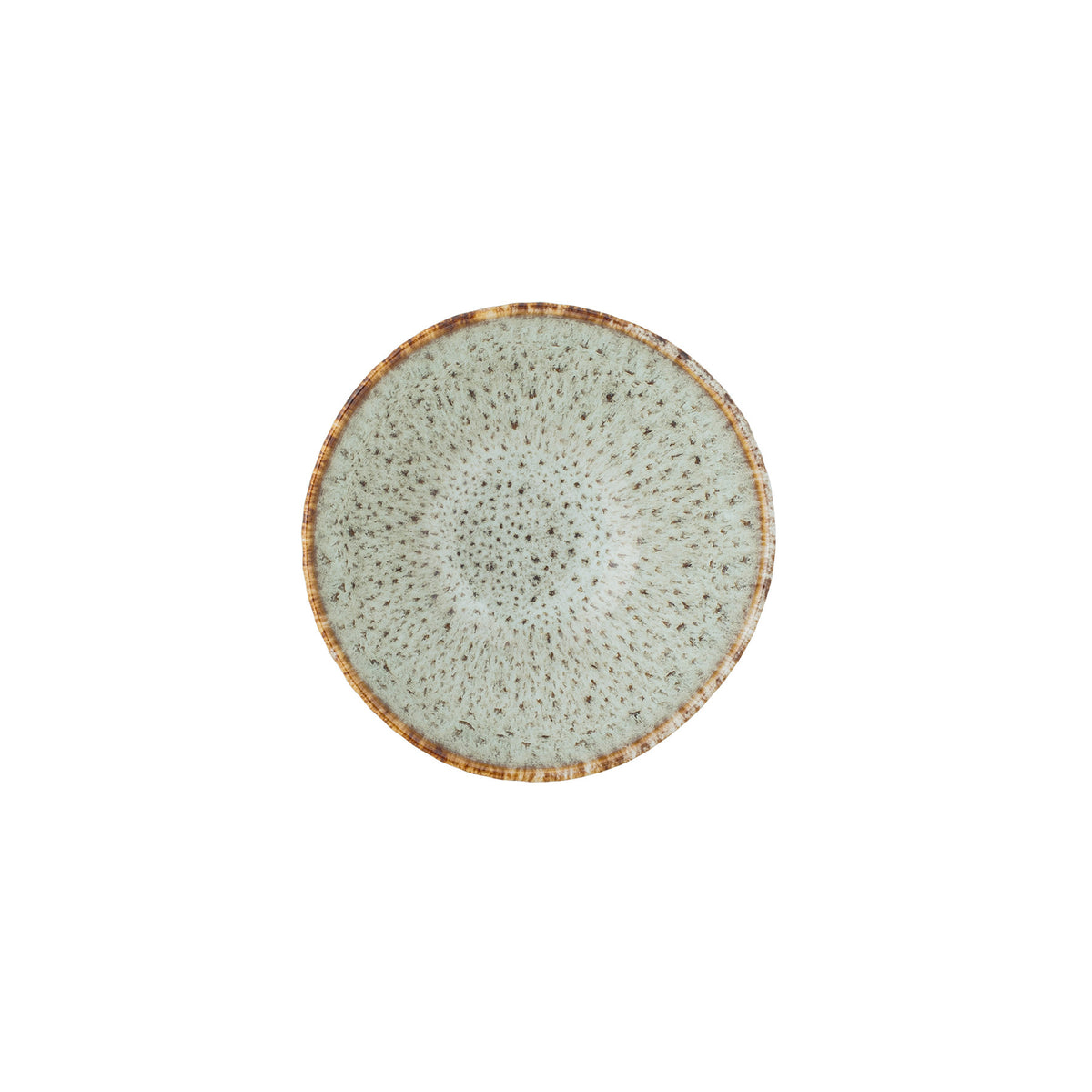 Beige Schale Fleur aus Steingut mit weicher Form und heller reaktiver Glasur