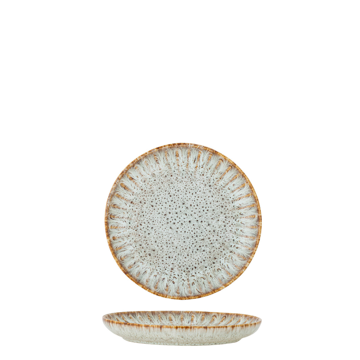 Fleur Teller, Natur, Steingut in Natur präsentiert im Onlineshop von KAQTU Design AG. Teller ist von Creative Collection