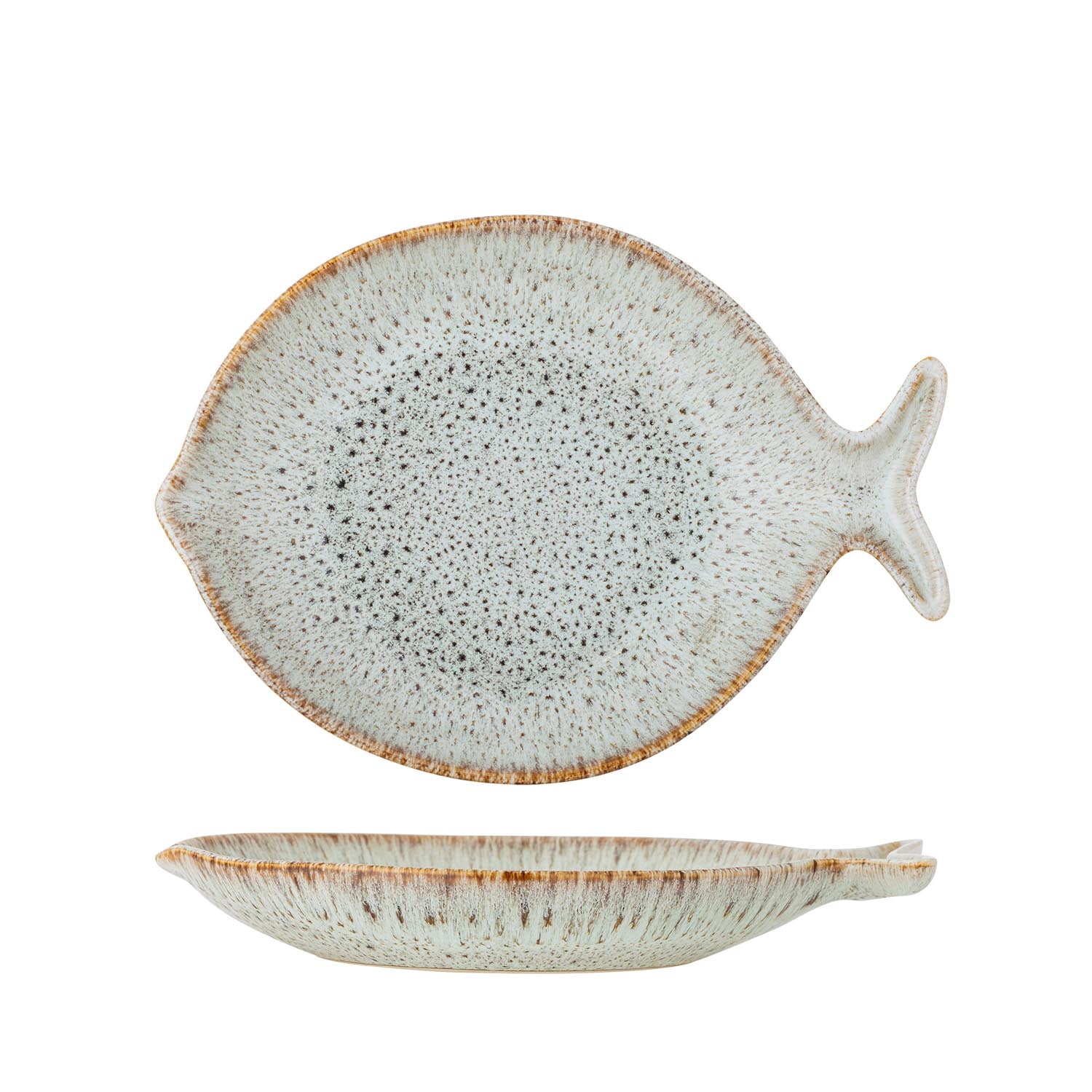 Fleur Servierplatte, Natur, Steingut in Natur präsentiert im Onlineshop von KAQTU Design AG. Tablett ist von Creative Collection