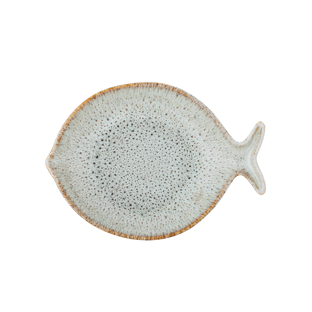 Beige Servierplatte Fleur von Creative Collection aus Steingut mit glasierter Oberfläche