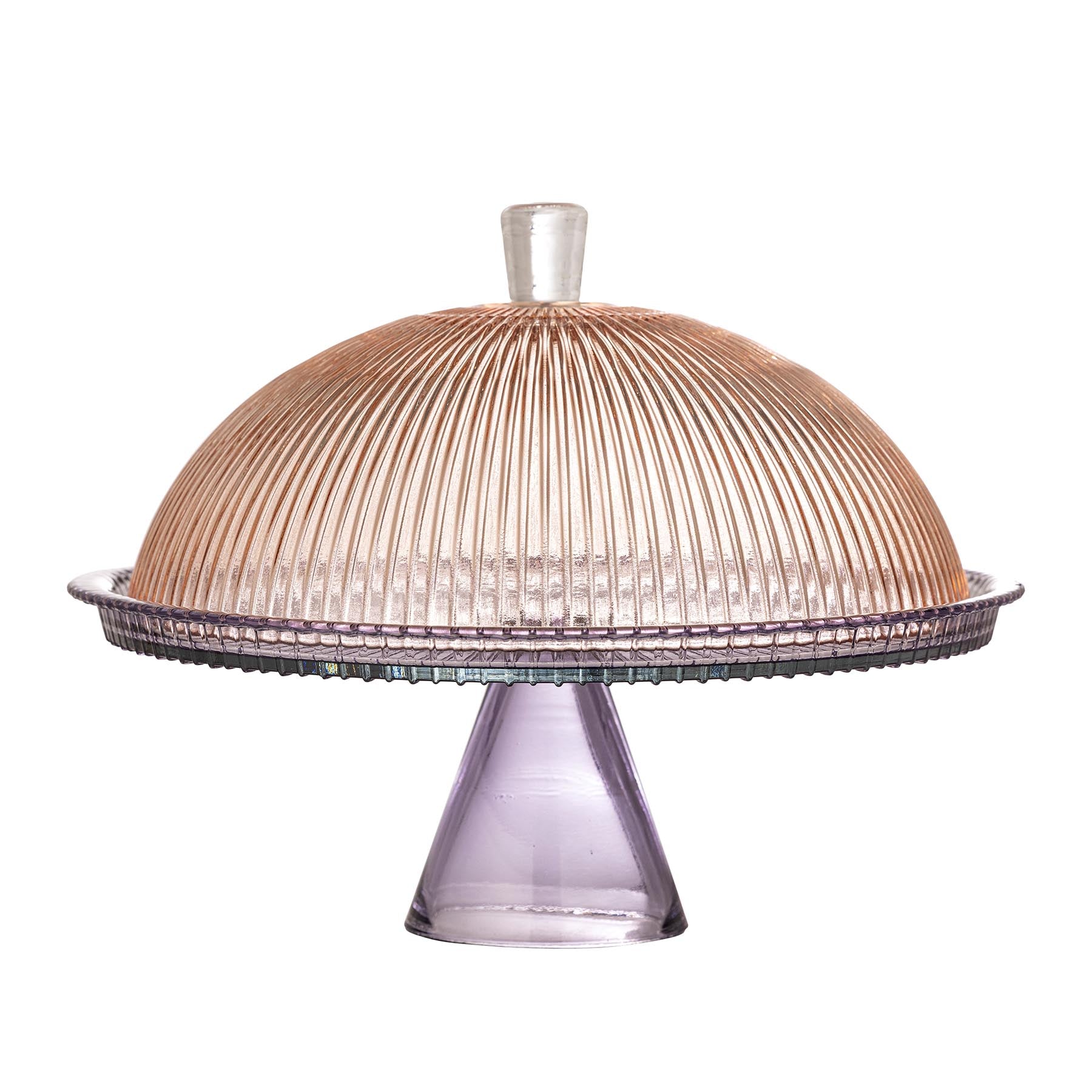 Tayo Kuchenteller mit Glocke, Bunt, Glas in Multi präsentiert im Onlineshop von KAQTU Design AG. Tablett ist von Bloomingville