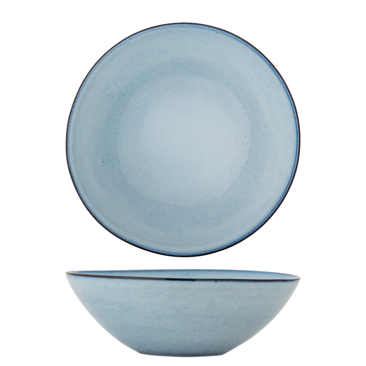 Sandrine Schale, Blau, Steingut in Blue präsentiert im Onlineshop von KAQTU Design AG. Schale ist von Bloomingville