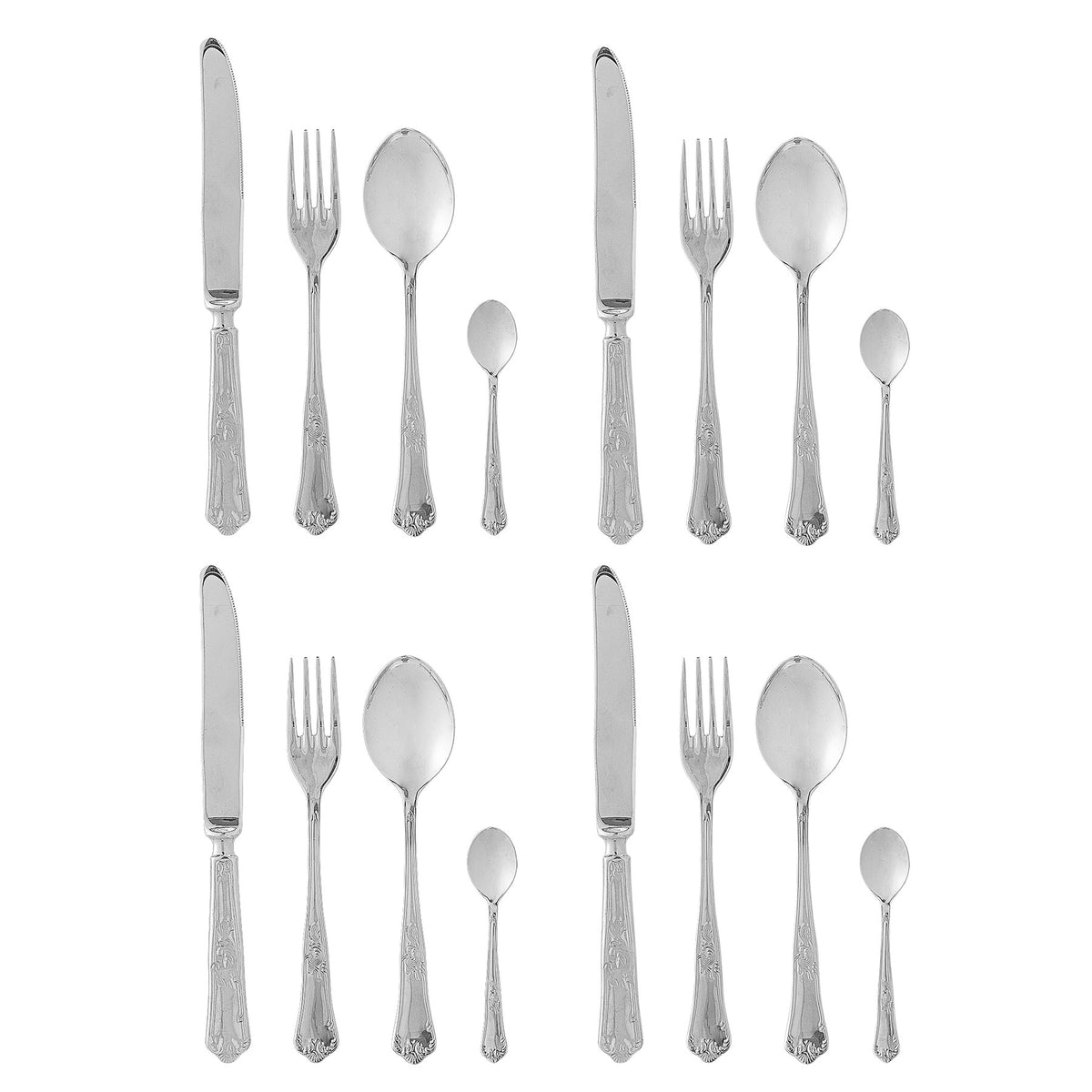 Tilly Besteck, Silber, Edelstahl in Silber präsentiert im Onlineshop von KAQTU Design AG. Besteckset ist von Creative Collection