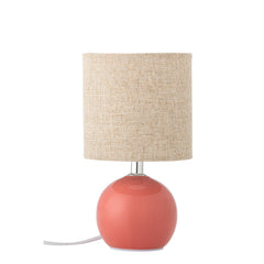 Lampe de table Valdis, rose, faïence