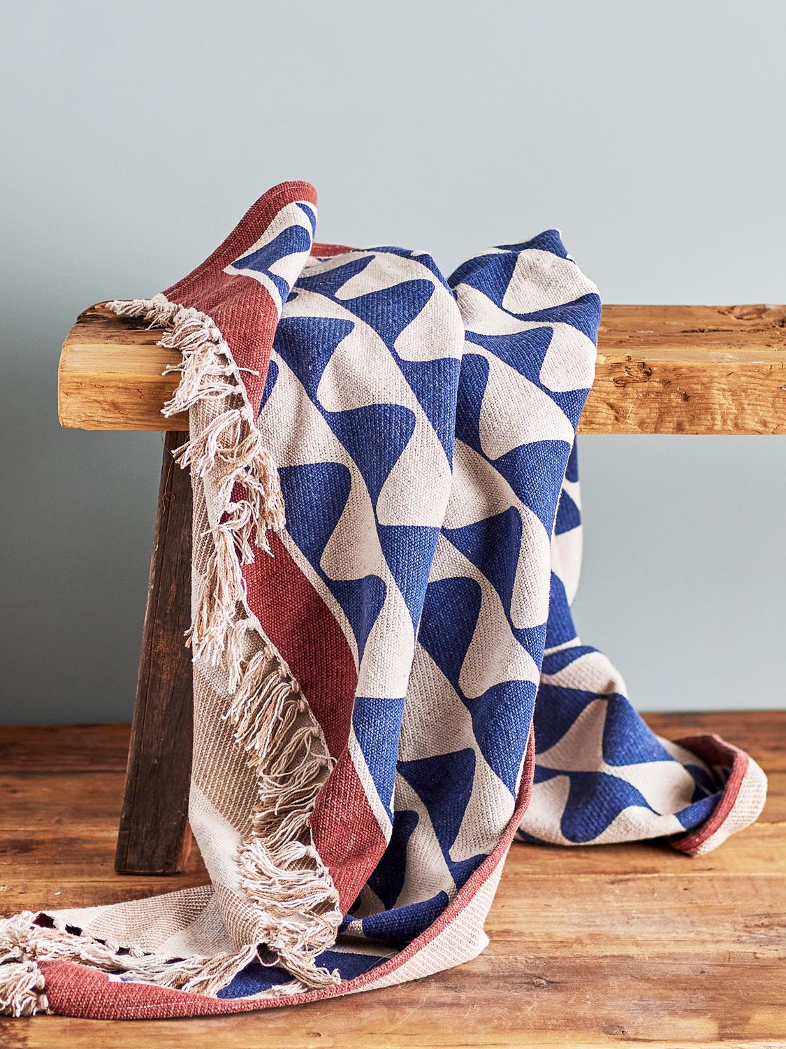 Rimme Decke, Bunt, Recycelte Baumwolle in Multi präsentiert im Onlineshop von KAQTU Design AG. Bettüberwurf ist von Creative Collection
