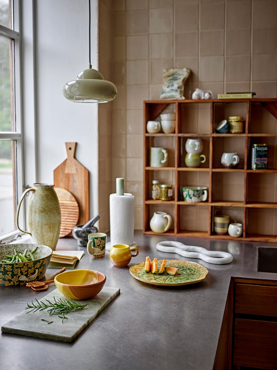 Vivien Untersetzer, Grün, Marmor in Green präsentiert im Onlineshop von KAQTU Design AG. Pfannenuntersatz ist von Bloomingville