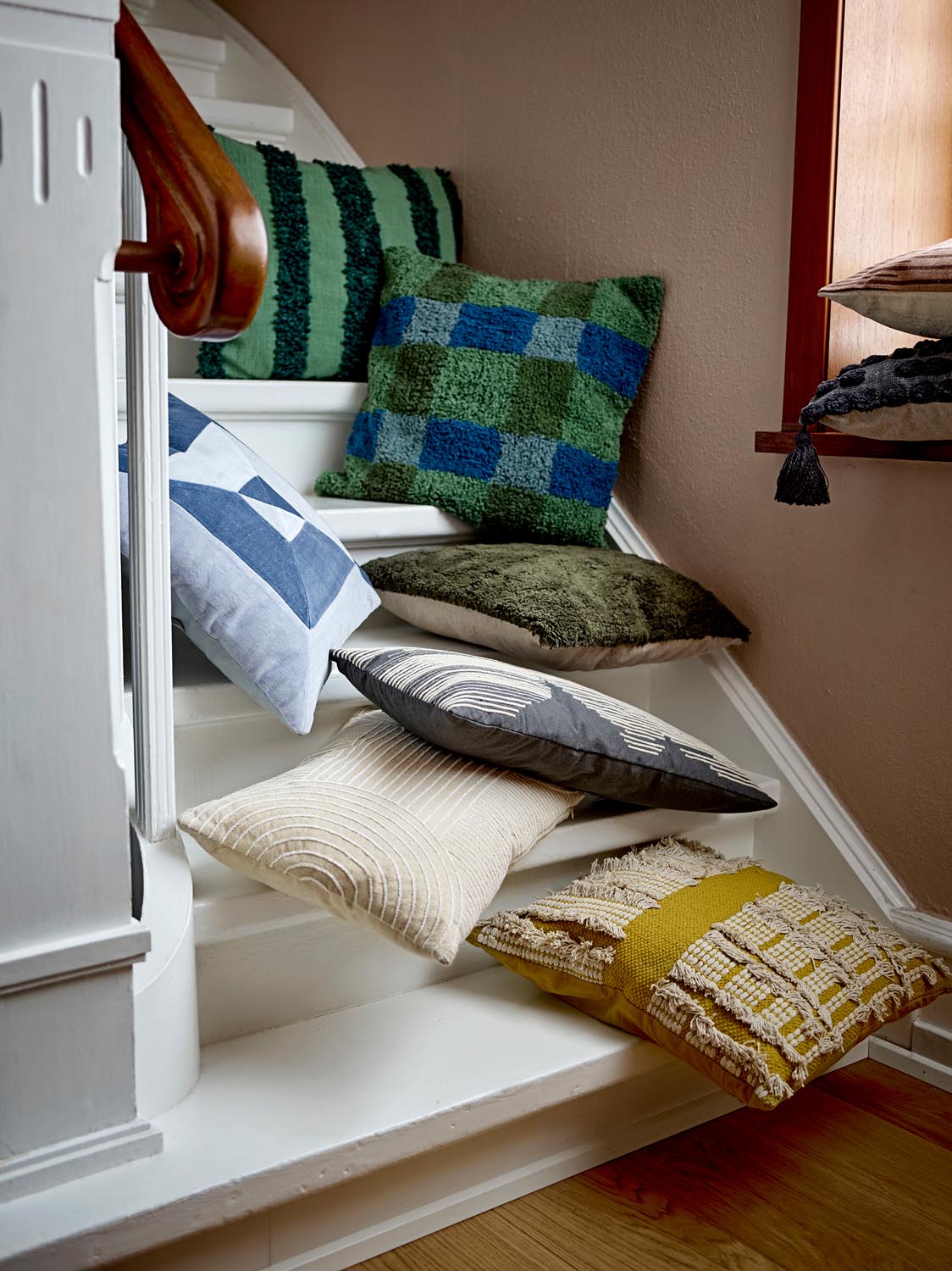 Pil Kissen, Grün, Baumwolle OEKO-TEX® in Green präsentiert im Onlineshop von KAQTU Design AG. Deko Kissenbezug ist von Bloomingville