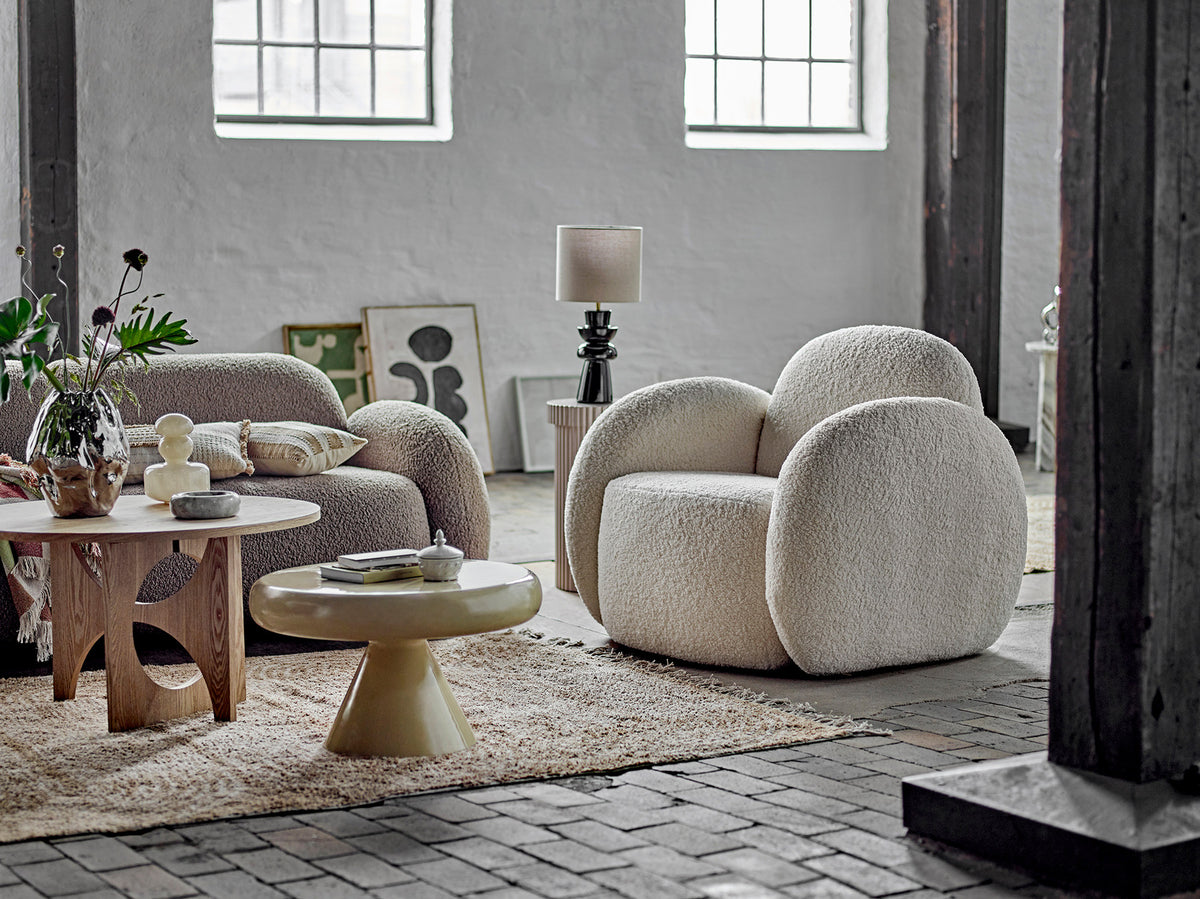 Zanno Loungesessel, Weiss, FSC®Mix, Pine in White präsentiert im Onlineshop von KAQTU Design AG. Sessel ist von Bloomingville