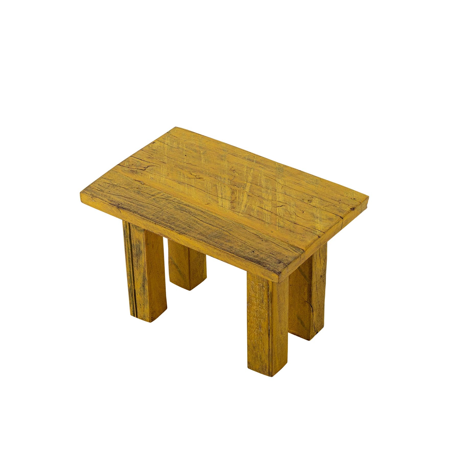 Porir Sockel, Gelb, Recyceltes Holz in Yellow präsentiert im Onlineshop von KAQTU Design AG. Kunstgegenstände ist von Creative Collection