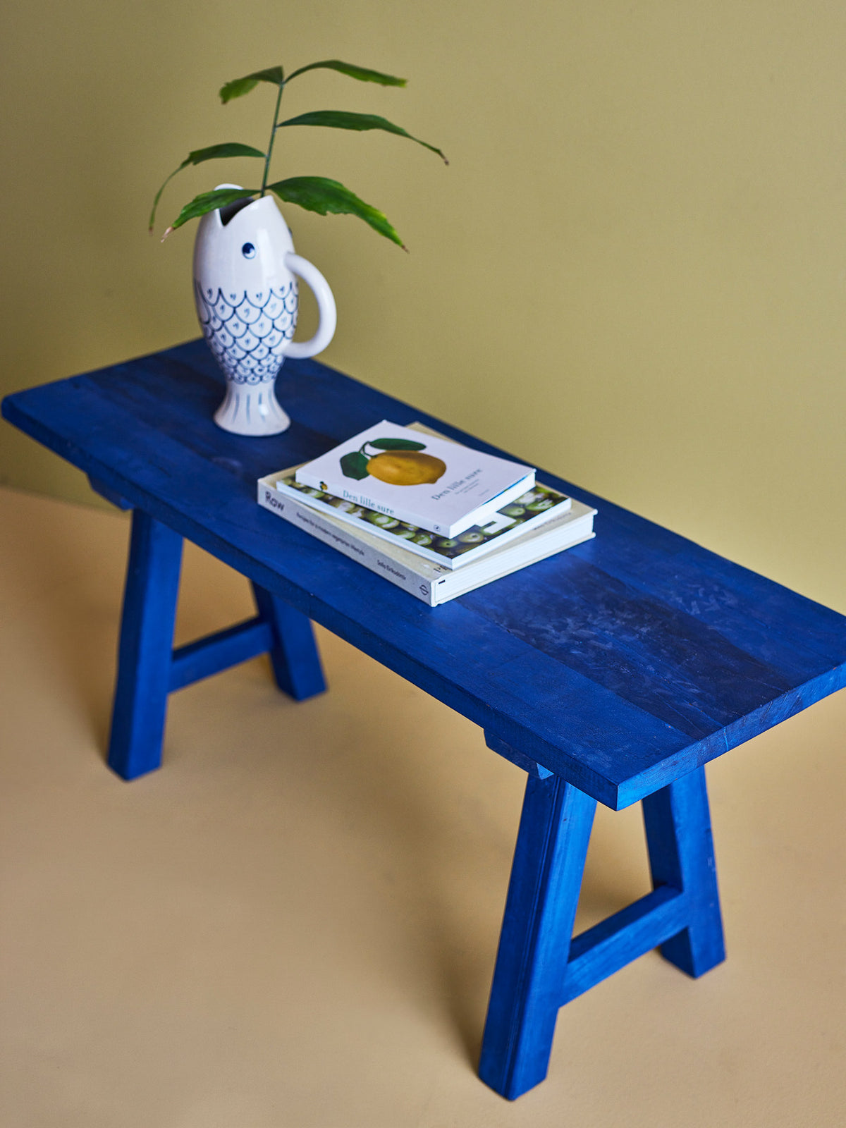 Porir Bank, Blau, Recyceltes Holz in Blue präsentiert im Onlineshop von KAQTU Design AG. Sitzbank ist von Creative Collection