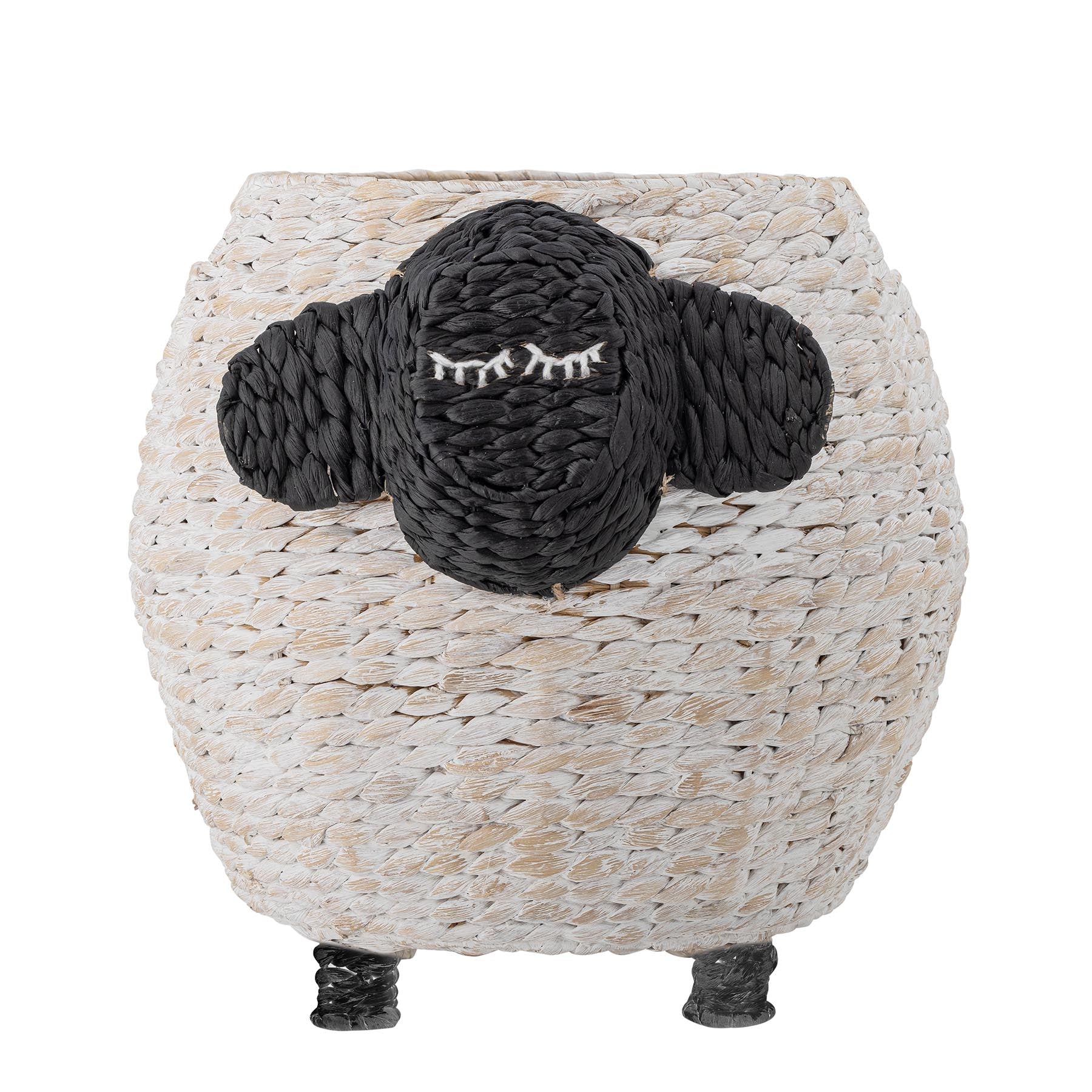 Dolly Korb, Weiß, Wasserhyazinthe in White präsentiert im Onlineshop von KAQTU Design AG. Aufbewahrungskorb ist von Bloomingville Mini