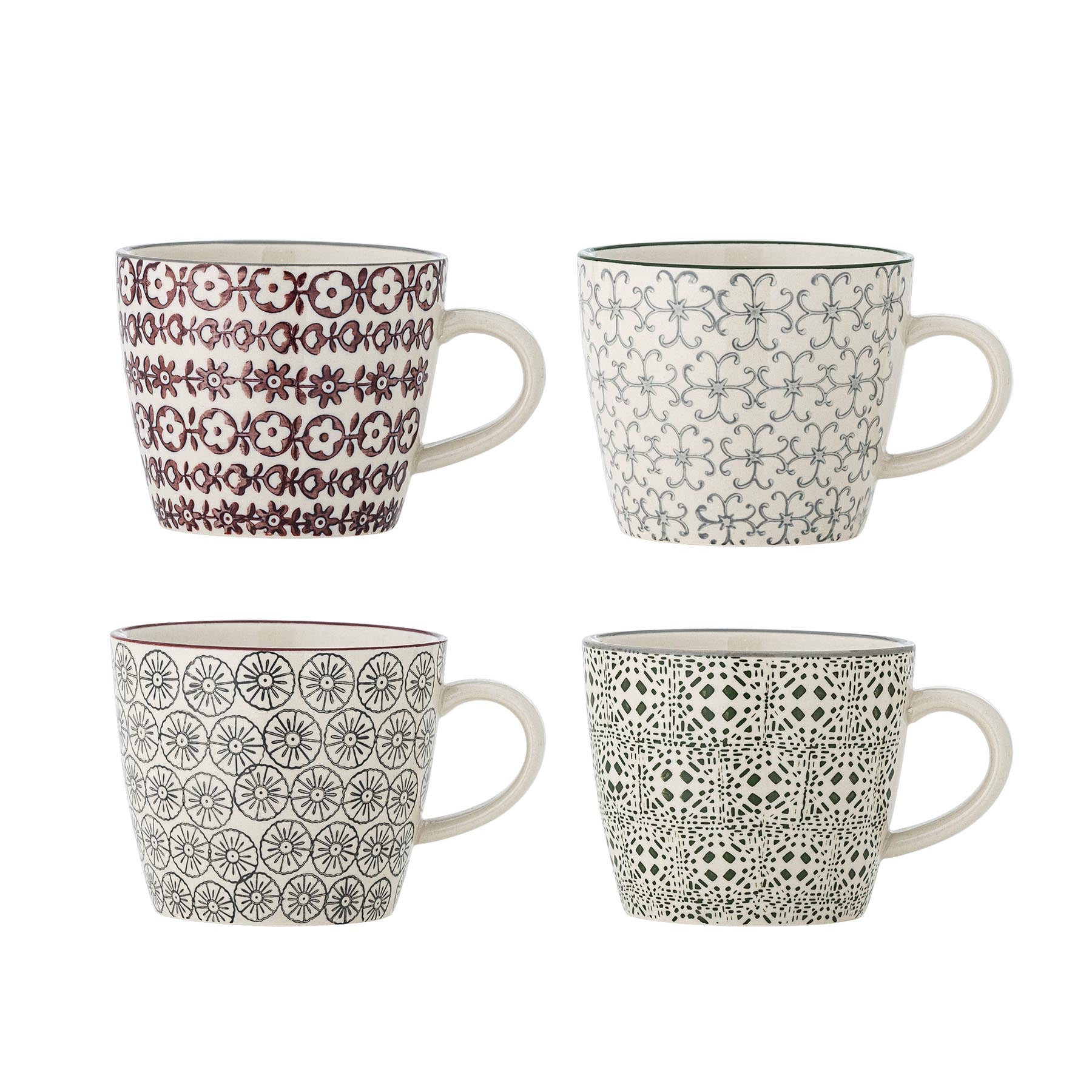 Karine Becher, Bunt, Steingut in Multi präsentiert im Onlineshop von KAQTU Design AG. Tasse ist von Bloomingville