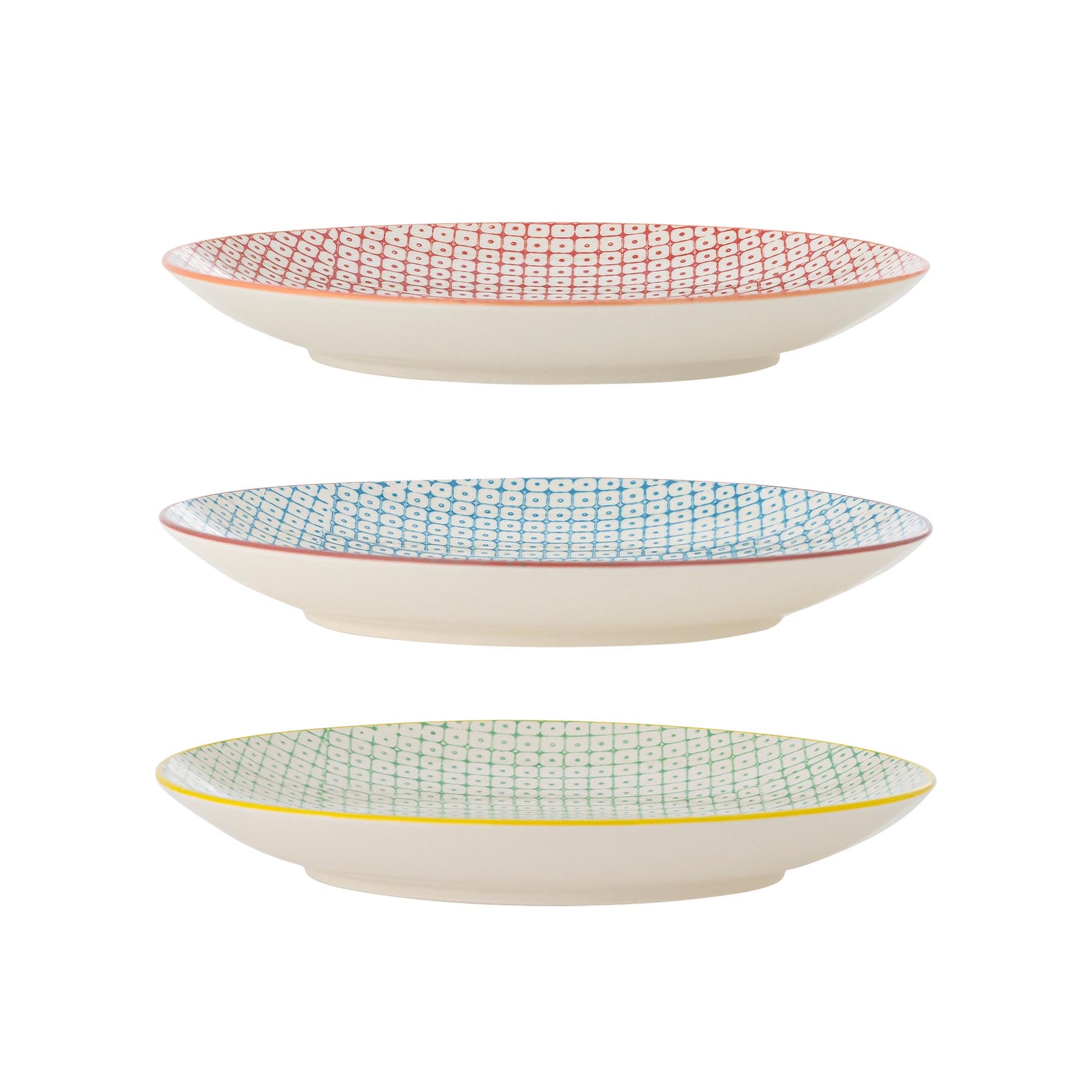 Carla Teller, Bunt, Steingut in Multi präsentiert im Onlineshop von KAQTU Design AG. Teller ist von Bloomingville