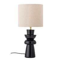 Lio Tischlampe, Schwarz, Steingut