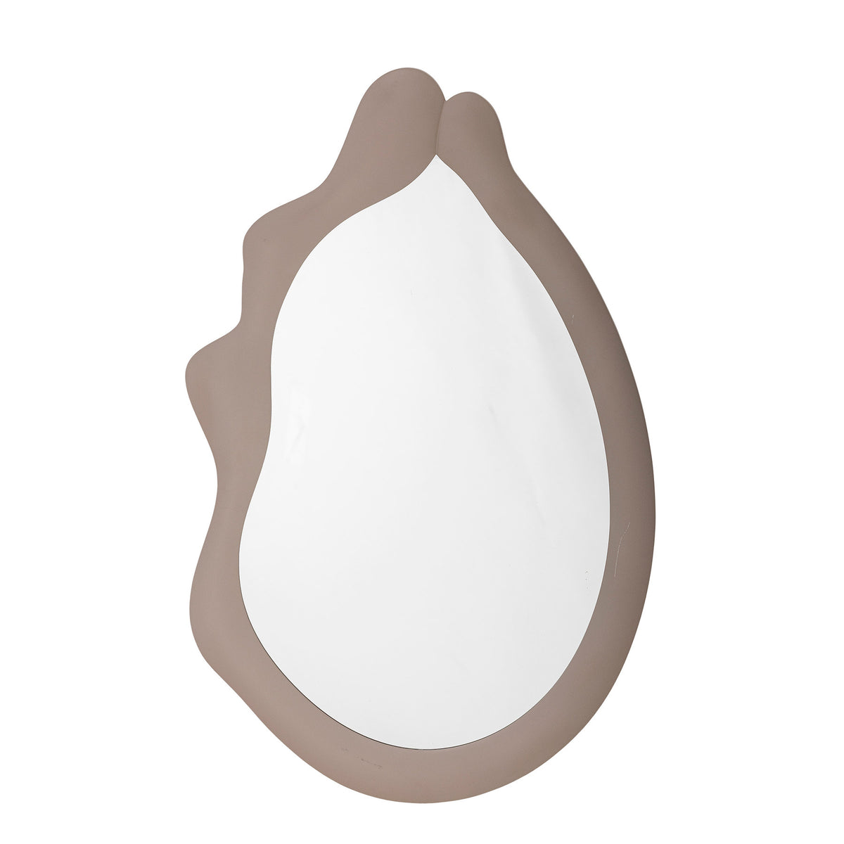 Aika Wand-Spiegel in Beige von Bloomingville, unregelmässige Form, Rahmen aus MDF mit gesprühter Oberfläche, Spiegelfläche aus Sicherheitsglas