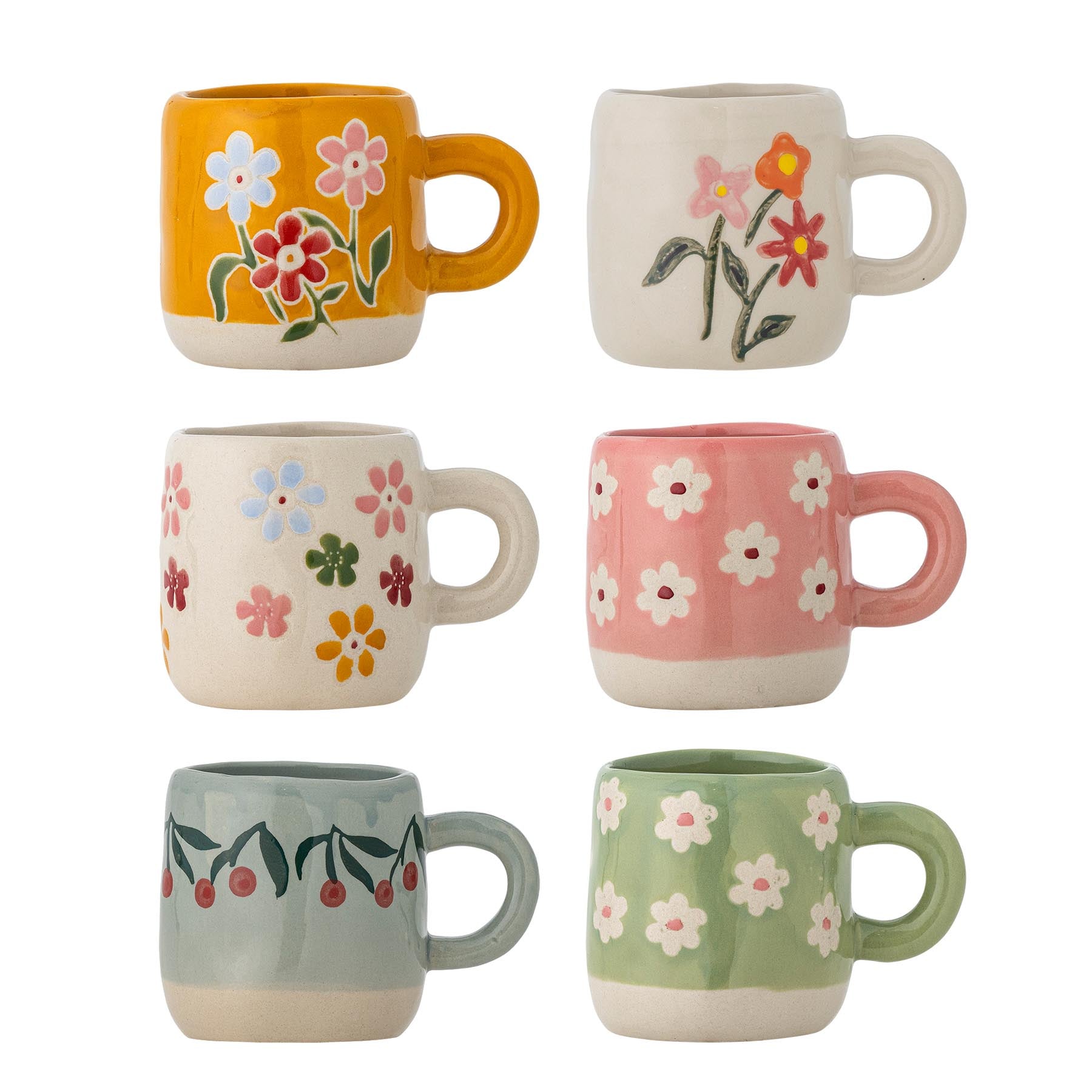 Millie Tasse, Multipack, Bunt, Steingut in Multi präsentiert im Onlineshop von KAQTU Design AG. Tasse ist von Bloomingville Mini