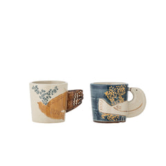 Hezha espresso cup, blue, earthenware