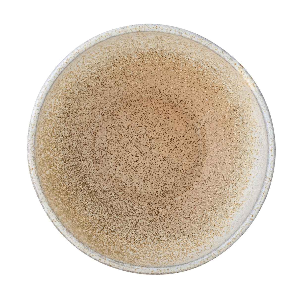 Runde beige Schale aus Steinzeug mit reaktiver Glasur, Durchmesser 16 cm, Höhe 5 cm, aus der Paula Serie von Bloomingville