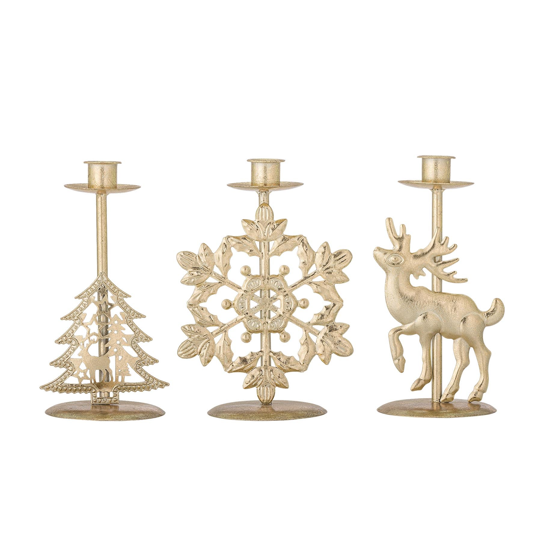 Sauda Kerzenhalter, Gold, Metall in Gold präsentiert im Onlineshop von KAQTU Design AG. Kerzenständer ist von Bloomingville
