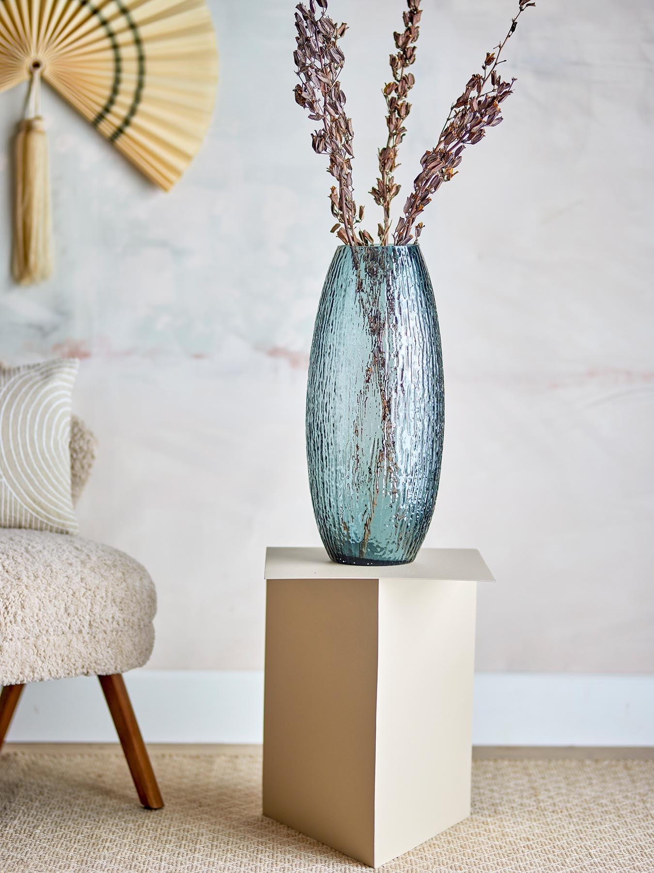 Brock Vase, Grau, Glas in Grau präsentiert im Onlineshop von KAQTU Design AG. Vase ist von Bloomingville