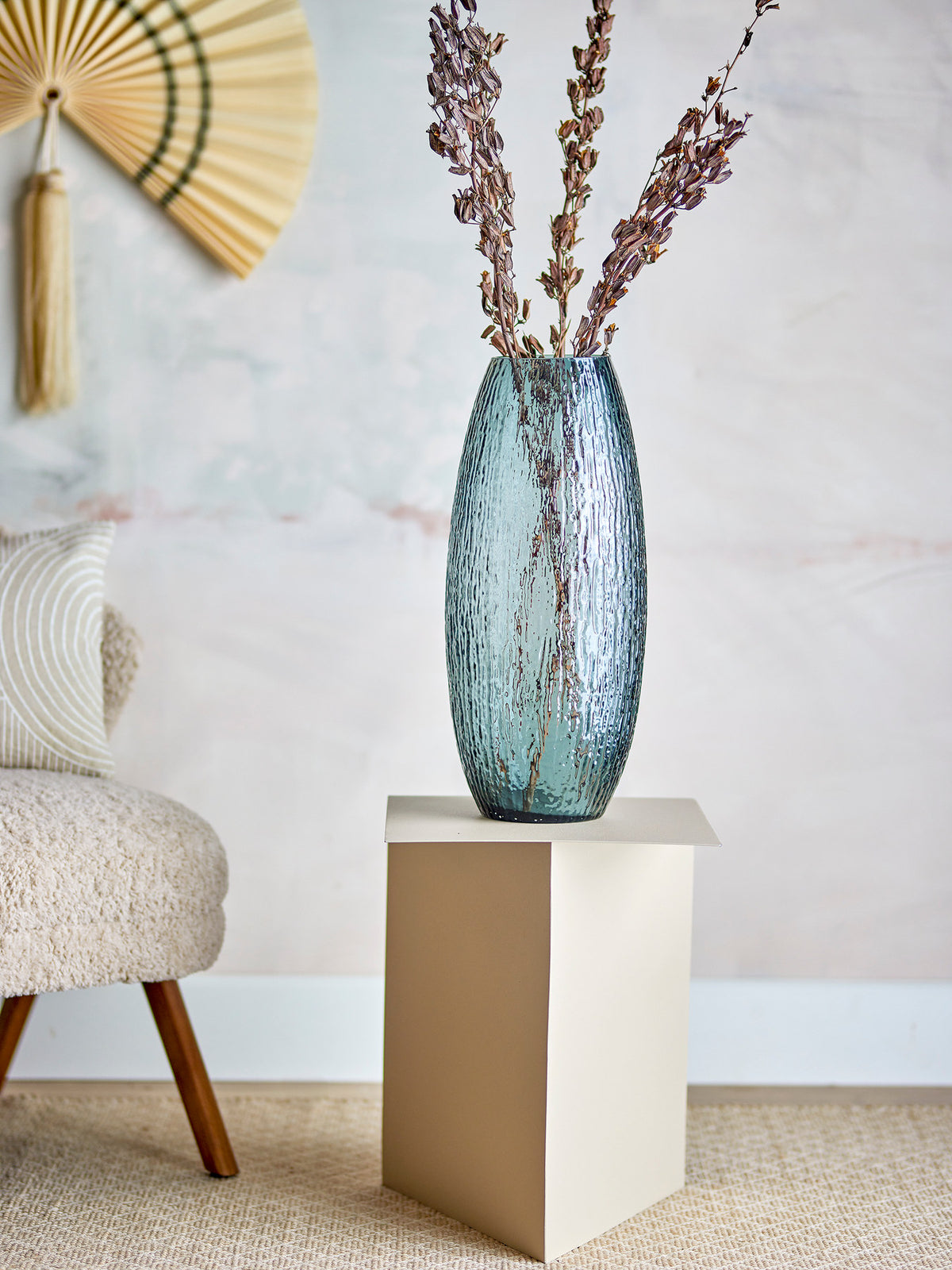 Brock Vase, Grau, Glas in Grau präsentiert im Onlineshop von KAQTU Design AG. Vase ist von Bloomingville