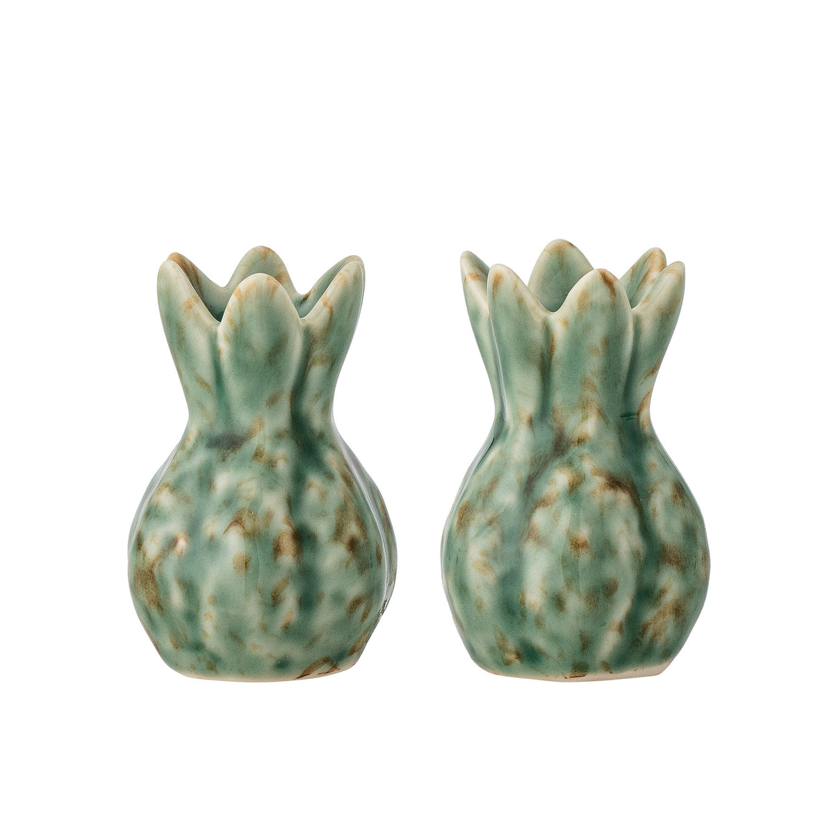 Cyrill Salz- und Pfefferset, Grün, Steingut in Grün präsentiert im Onlineshop von KAQTU Design AG. Salz & Pfeffer ist von Creative Collection