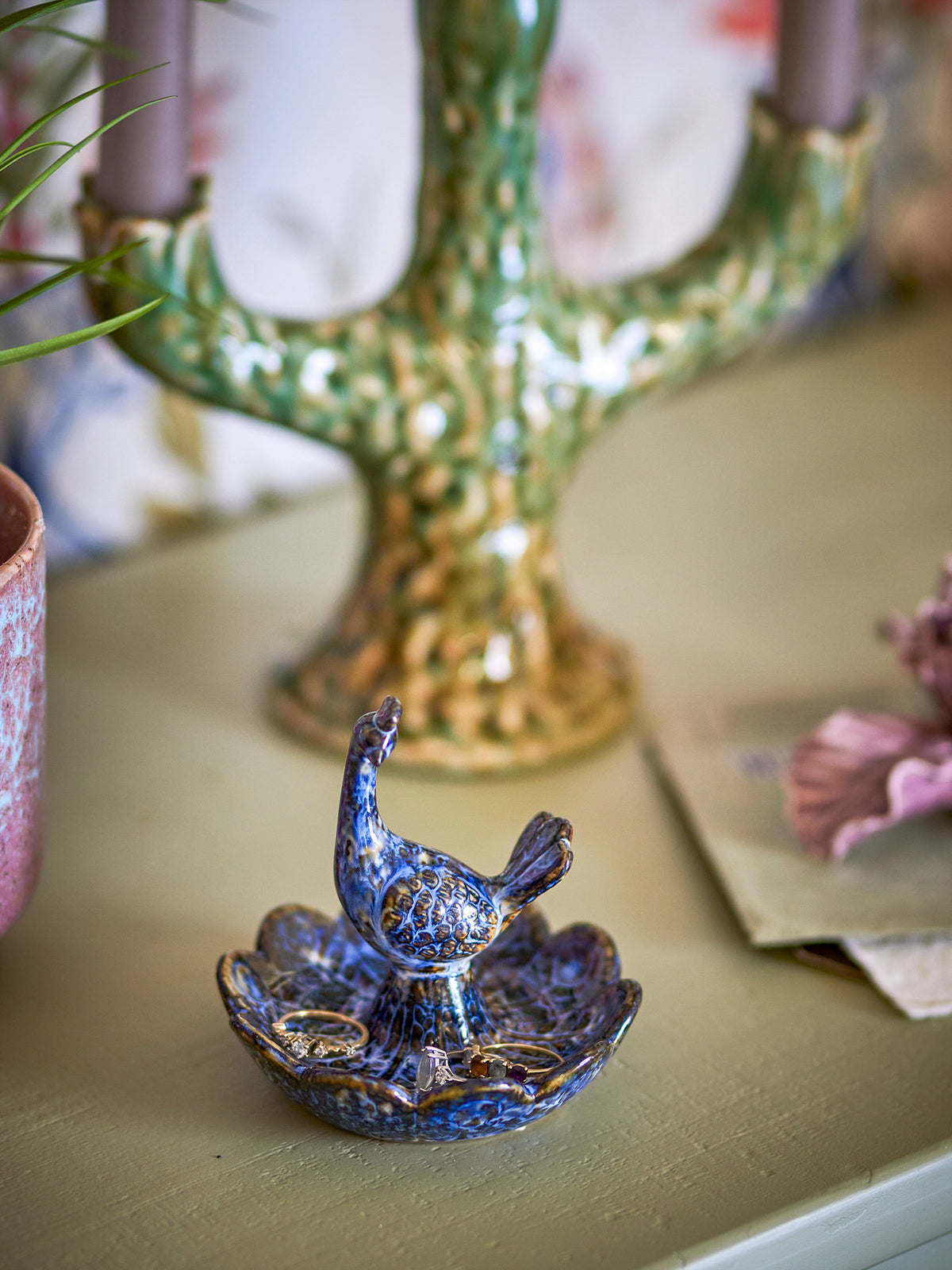 Kali Schale, Blau, Steingut in Blau präsentiert im Onlineshop von KAQTU Design AG. Schale ist von Creative Collection