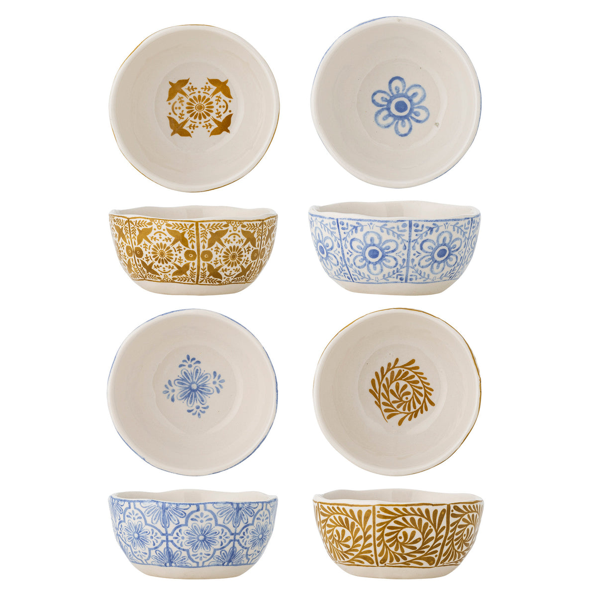 Milton Schale, Blau, Steingut in Blau präsentiert im Onlineshop von KAQTU Design AG. Schale ist von Creative Collection