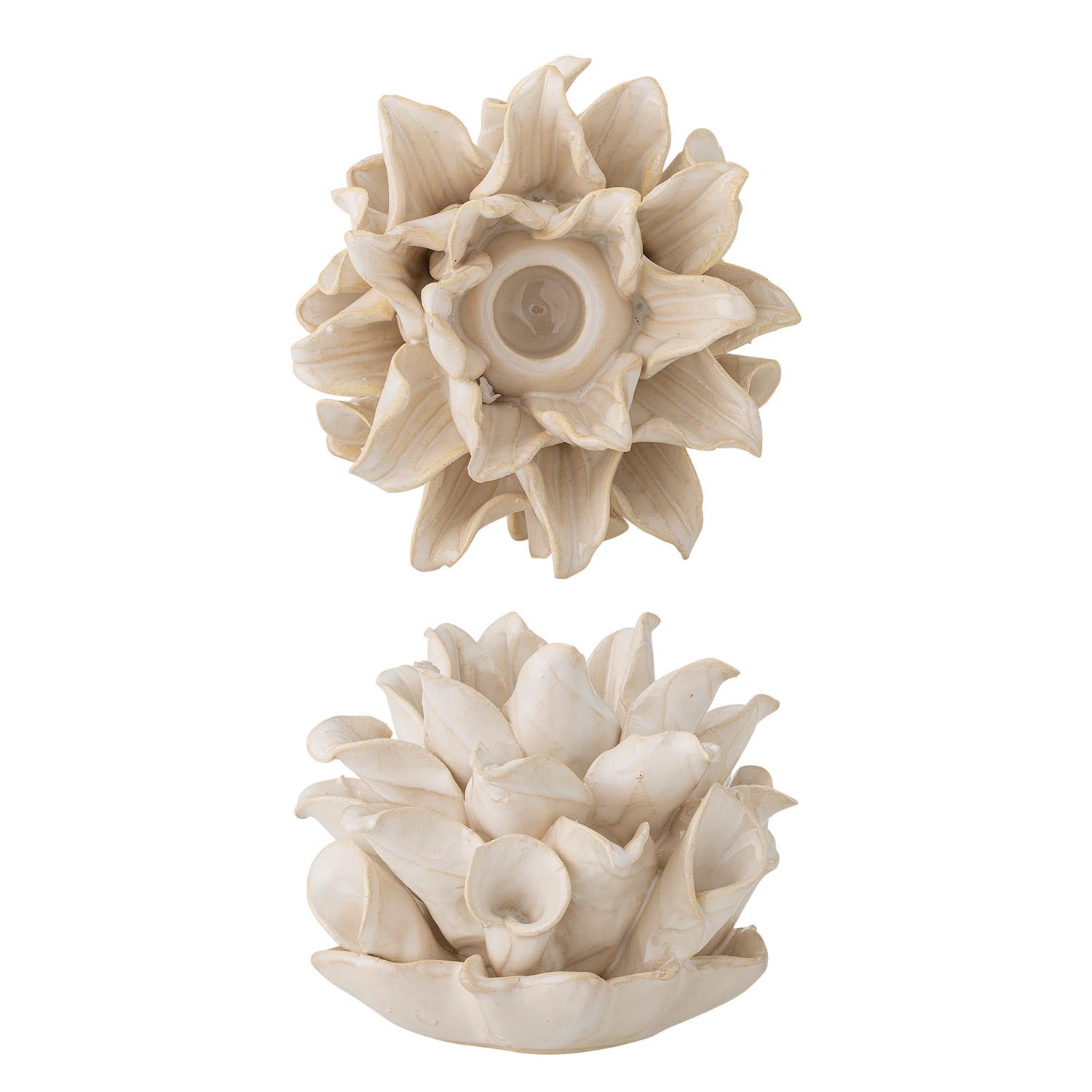Phylli's candle holder, white, stoneware
