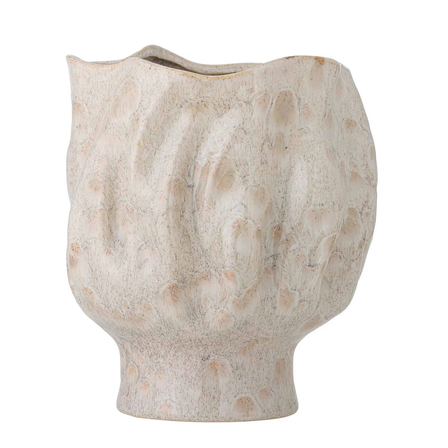 Adair Vase, Weiß, Steingut in Weiß präsentiert im Onlineshop von KAQTU Design AG. Vase ist von Bloomingville