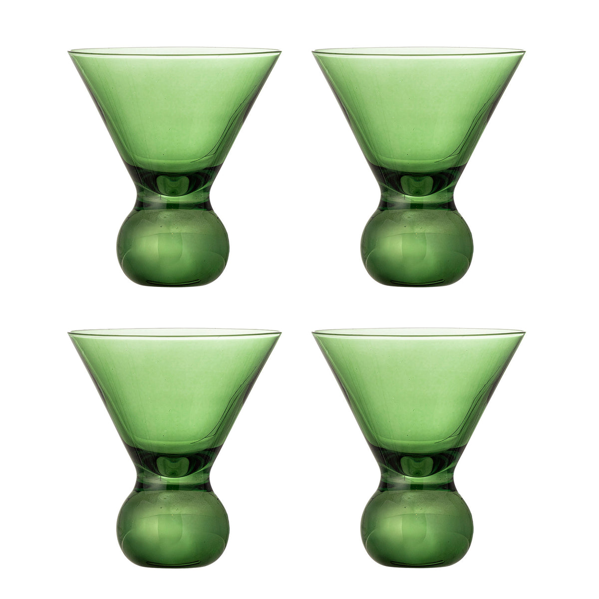 Corliss Cocktailglas, Grün, Glas in Grün präsentiert im Onlineshop von KAQTU Design AG. Cocktailgläser ist von Bloomingville