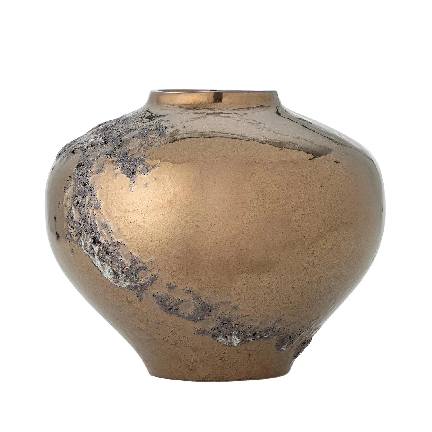 Ellison Vase, Bronze, Steingut in Bronze präsentiert im Onlineshop von KAQTU Design AG. Vase ist von Bloomingville