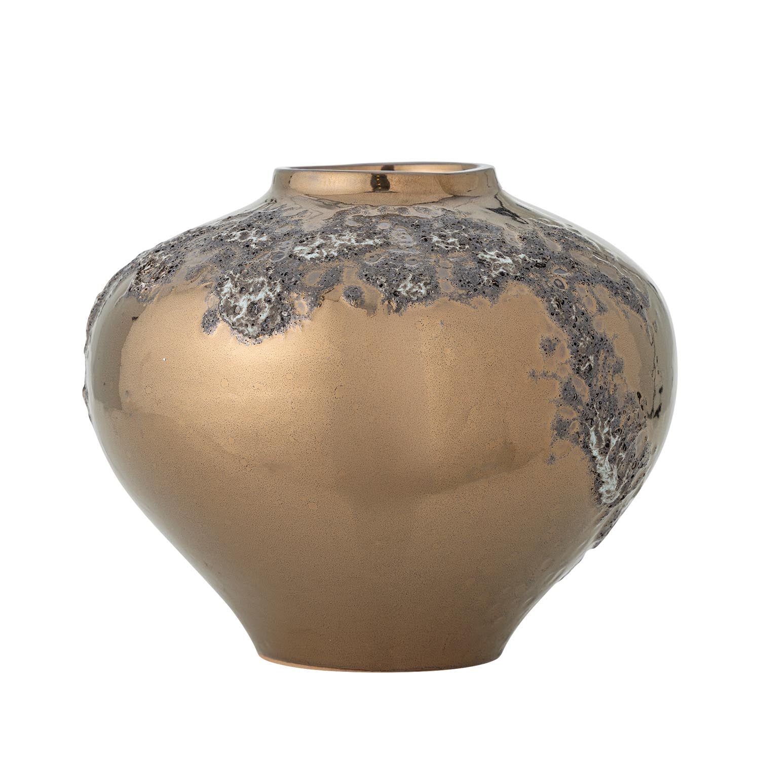 Ellison Vase, Bronze, Steingut in Bronze präsentiert im Onlineshop von KAQTU Design AG. Vase ist von Bloomingville