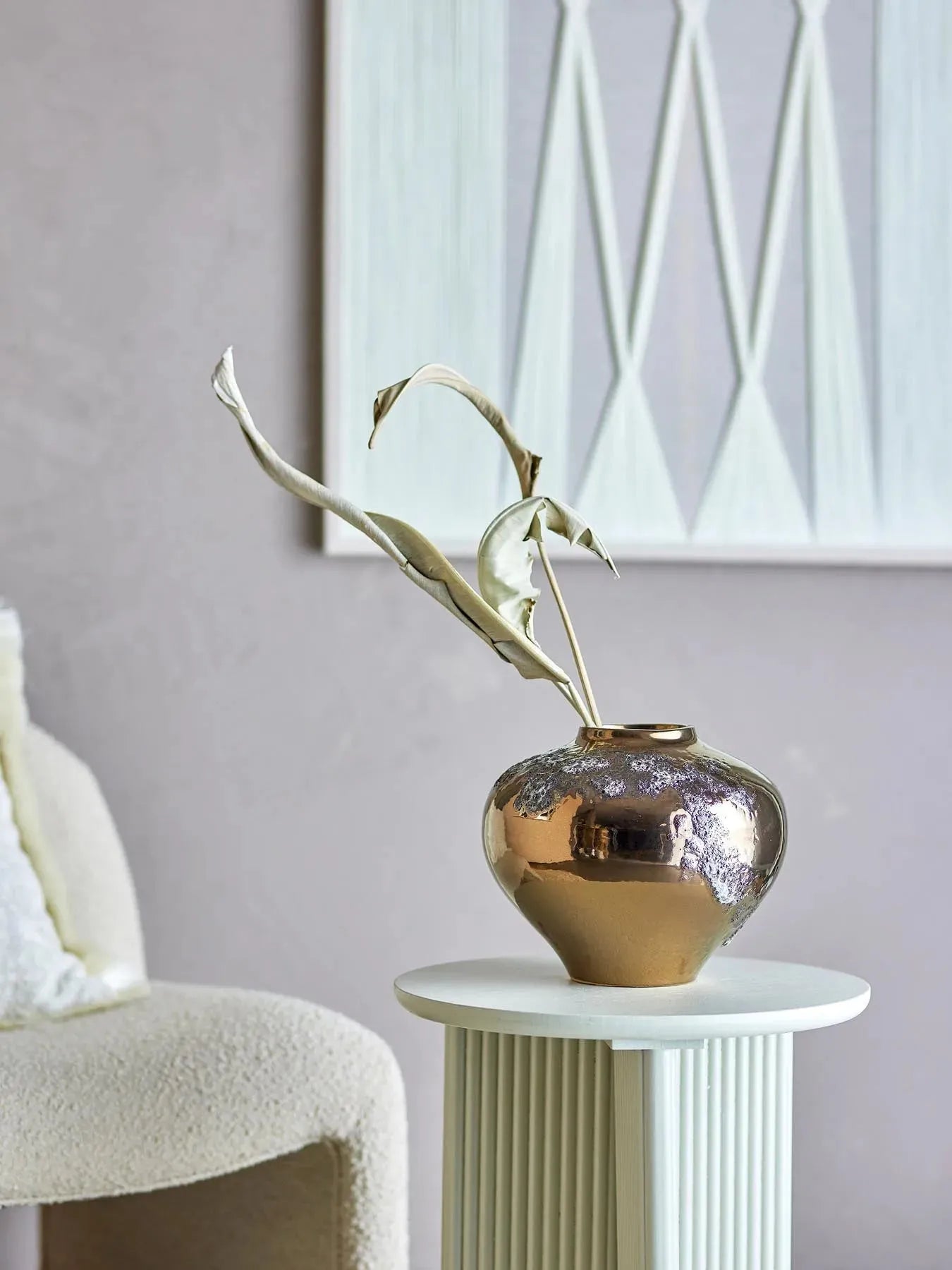 Ellison Vase, Bronze, Steingut in Bronze präsentiert im Onlineshop von KAQTU Design AG. Vase ist von Bloomingville