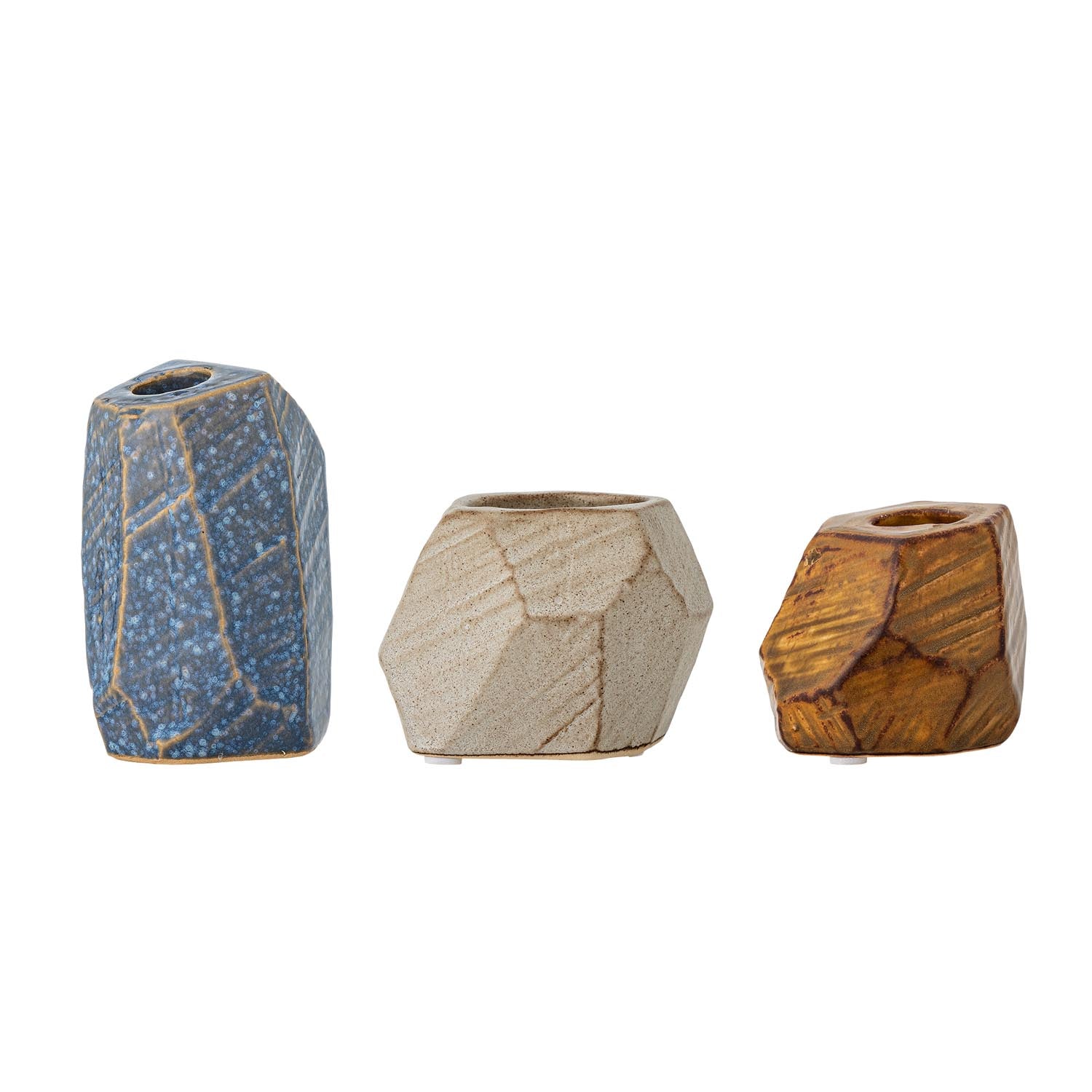 Kimber Votive & Candle Holder, Blau, Steingut