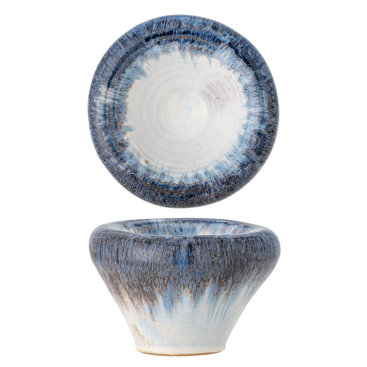 Finna Schale, Blau, Steingut in Blau präsentiert im Onlineshop von KAQTU Design AG. Schale ist von Bloomingville