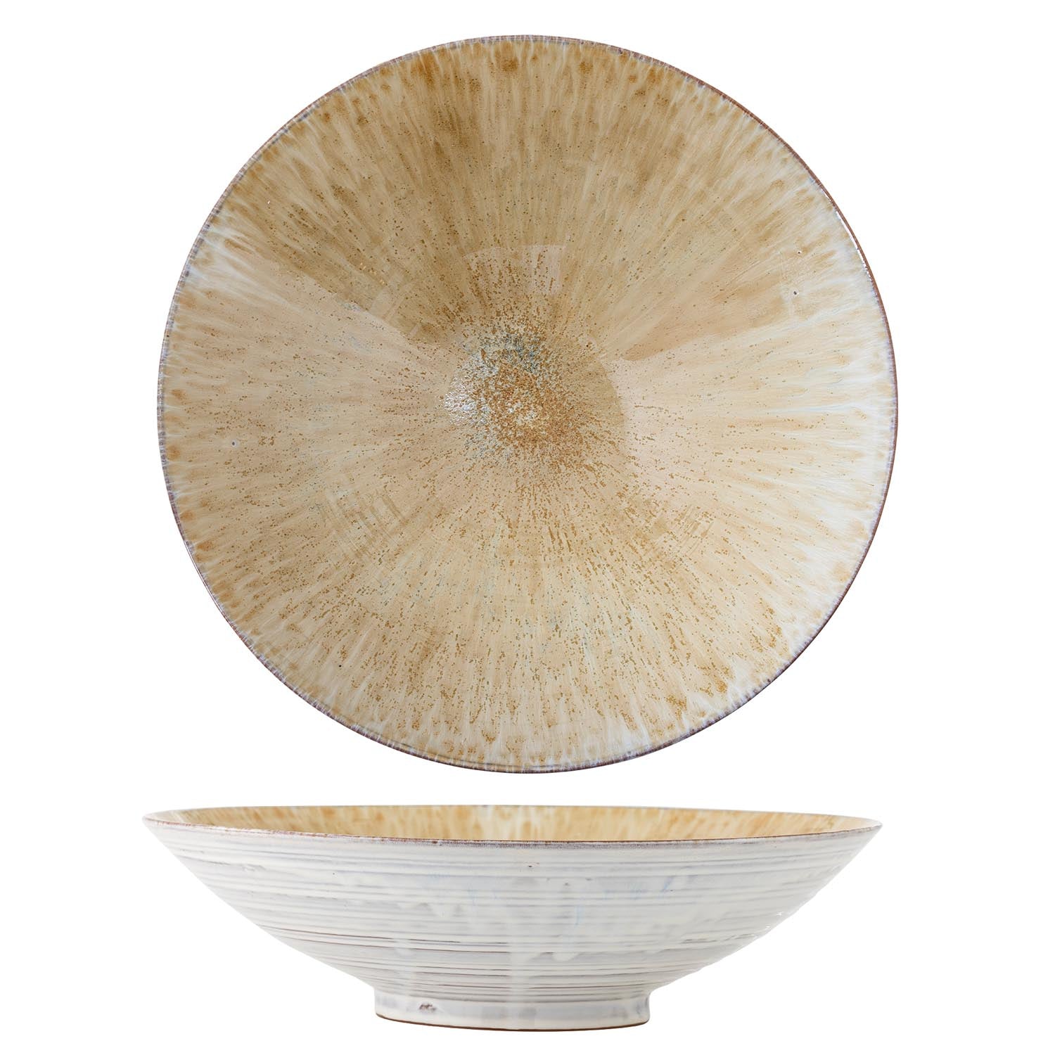 Saskia Schale, Natur, Steingut in Natur präsentiert im Onlineshop von KAQTU Design AG. Schale ist von Bloomingville