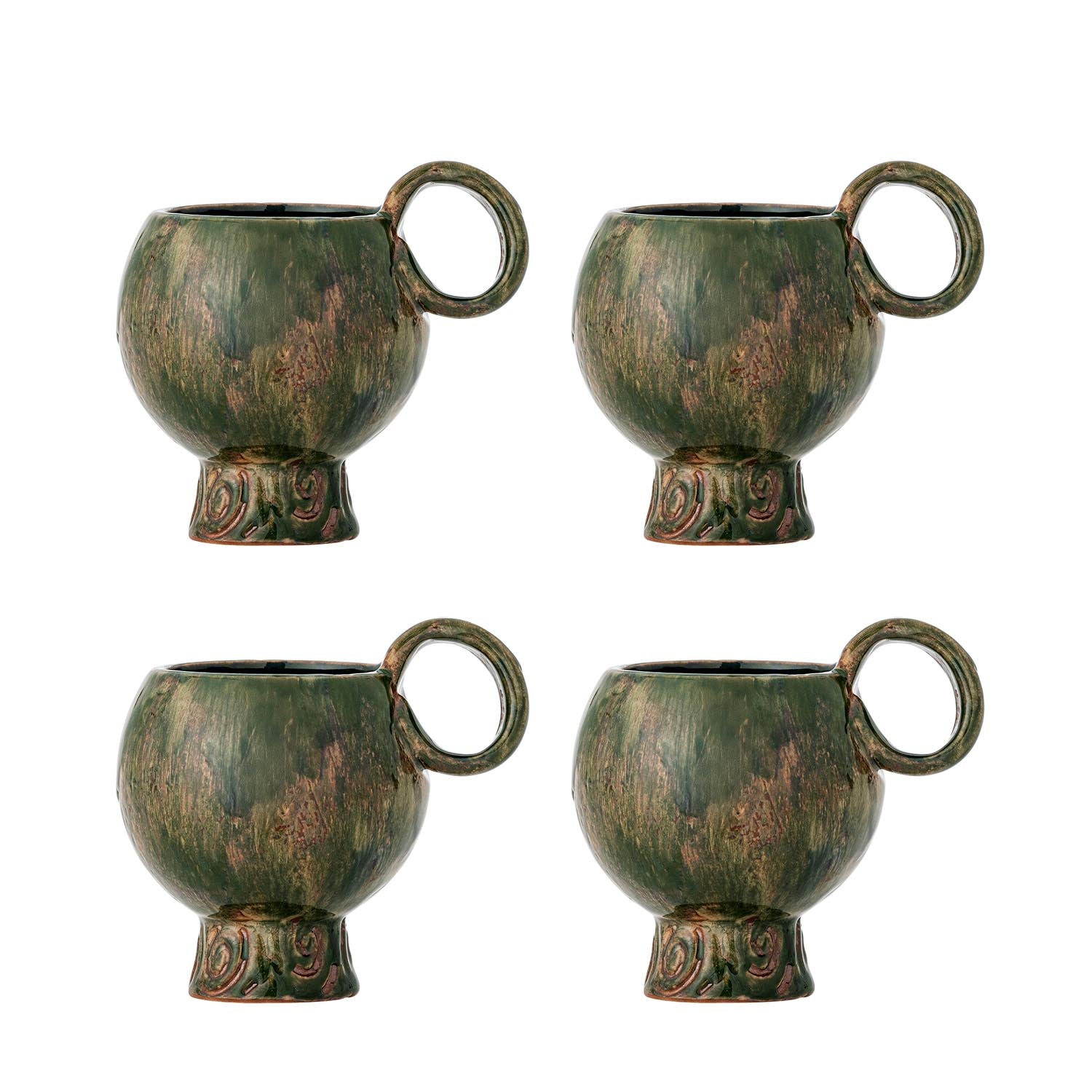 Avonlea Tasse, Grün, Steingut in Grün präsentiert im Onlineshop von KAQTU Design AG. Tasse ist von Bloomingville