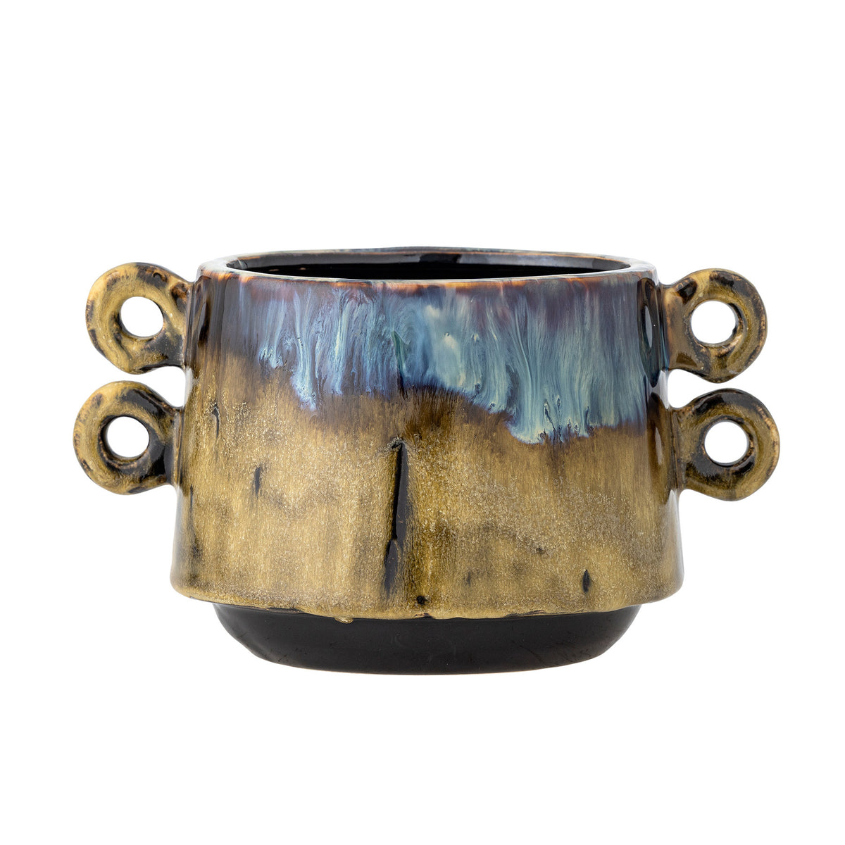 Walton Blumentopf, Blau, Steingut in Blau präsentiert im Onlineshop von KAQTU Design AG. Blumentopf ist von Creative Collection
