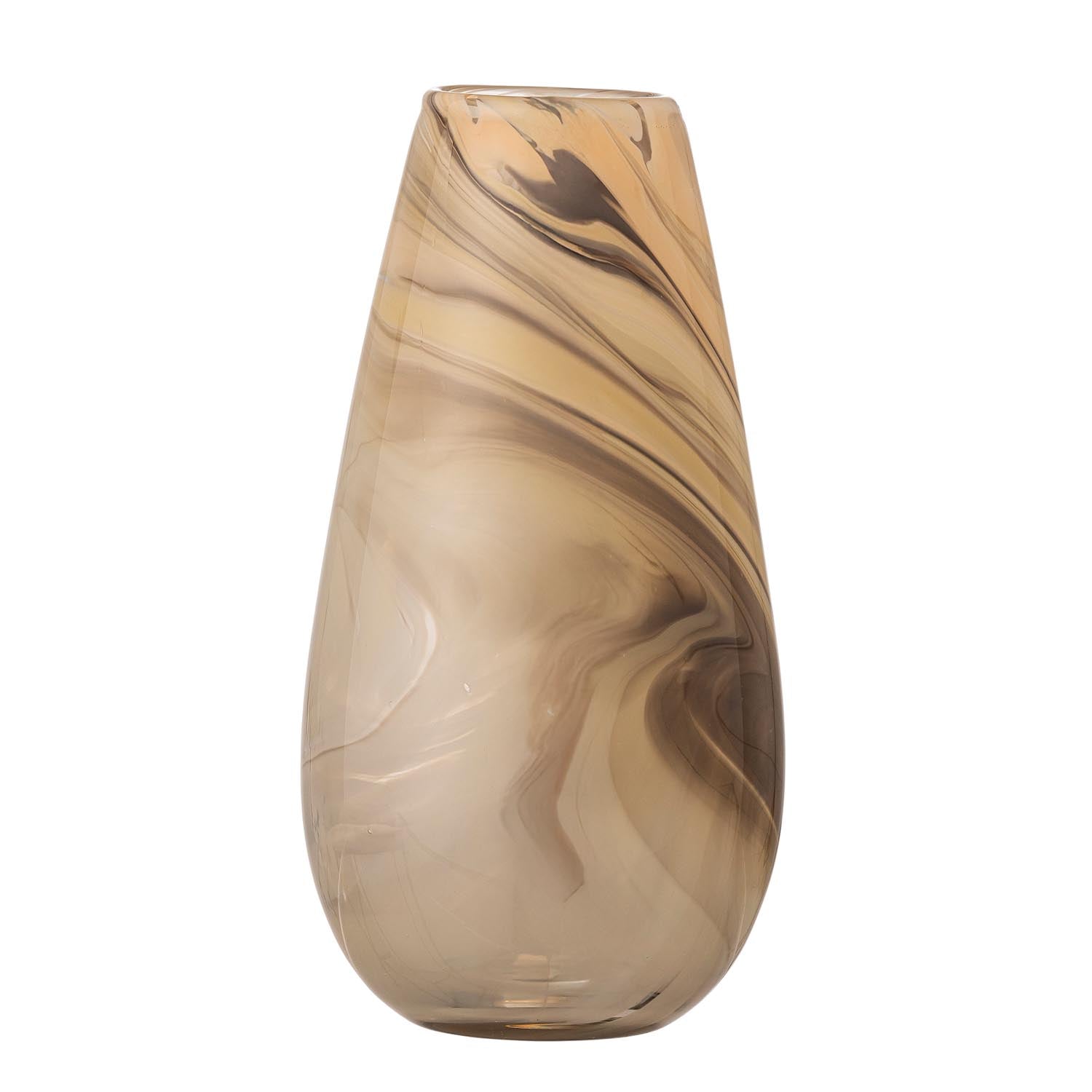 Algar Vase, Braun, Glas in Braun präsentiert im Onlineshop von KAQTU Design AG. Vase ist von Bloomingville
