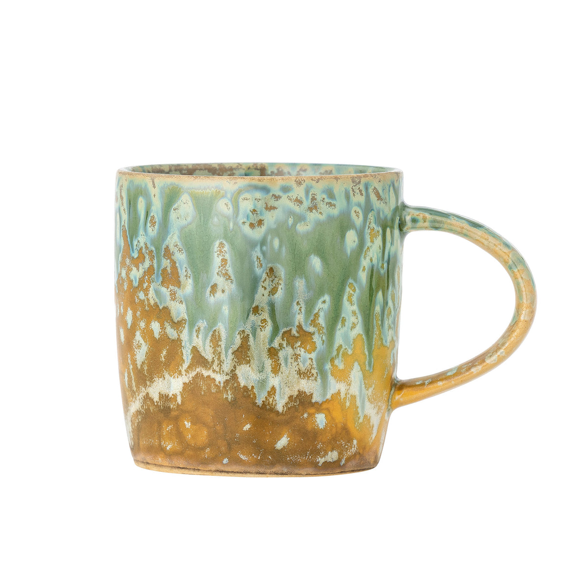 Milani Becher, Grün, Steingut in Grün präsentiert im Onlineshop von KAQTU Design AG. Tasse ist von Bloomingville