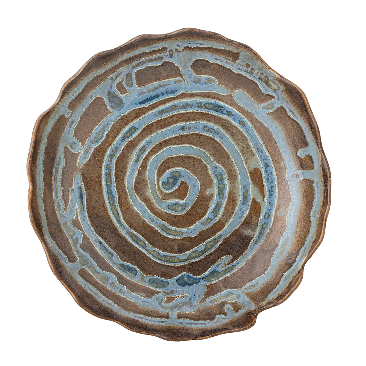 Marjorie Tablett, Blau, Steingut in Blau präsentiert im Onlineshop von KAQTU Design AG. Tablett ist von Creative Collection