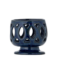 Patty Teelichthalter, Blau, Steingut