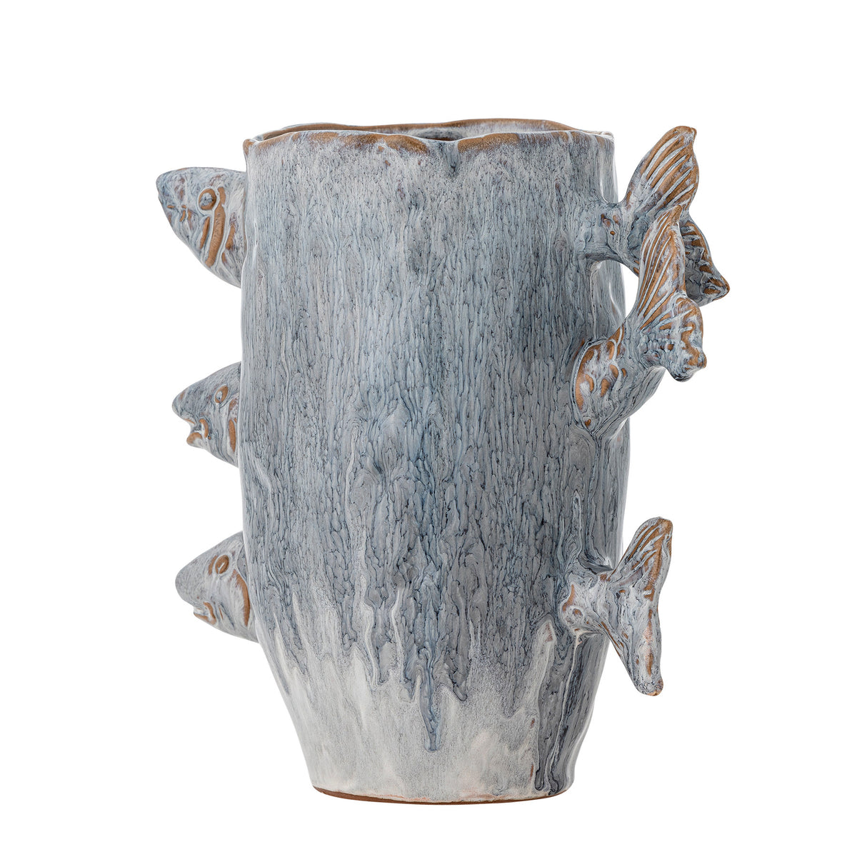 Tace Vase, Blau, Steingut in Blau präsentiert im Onlineshop von KAQTU Design AG. Vase ist von Creative Collection