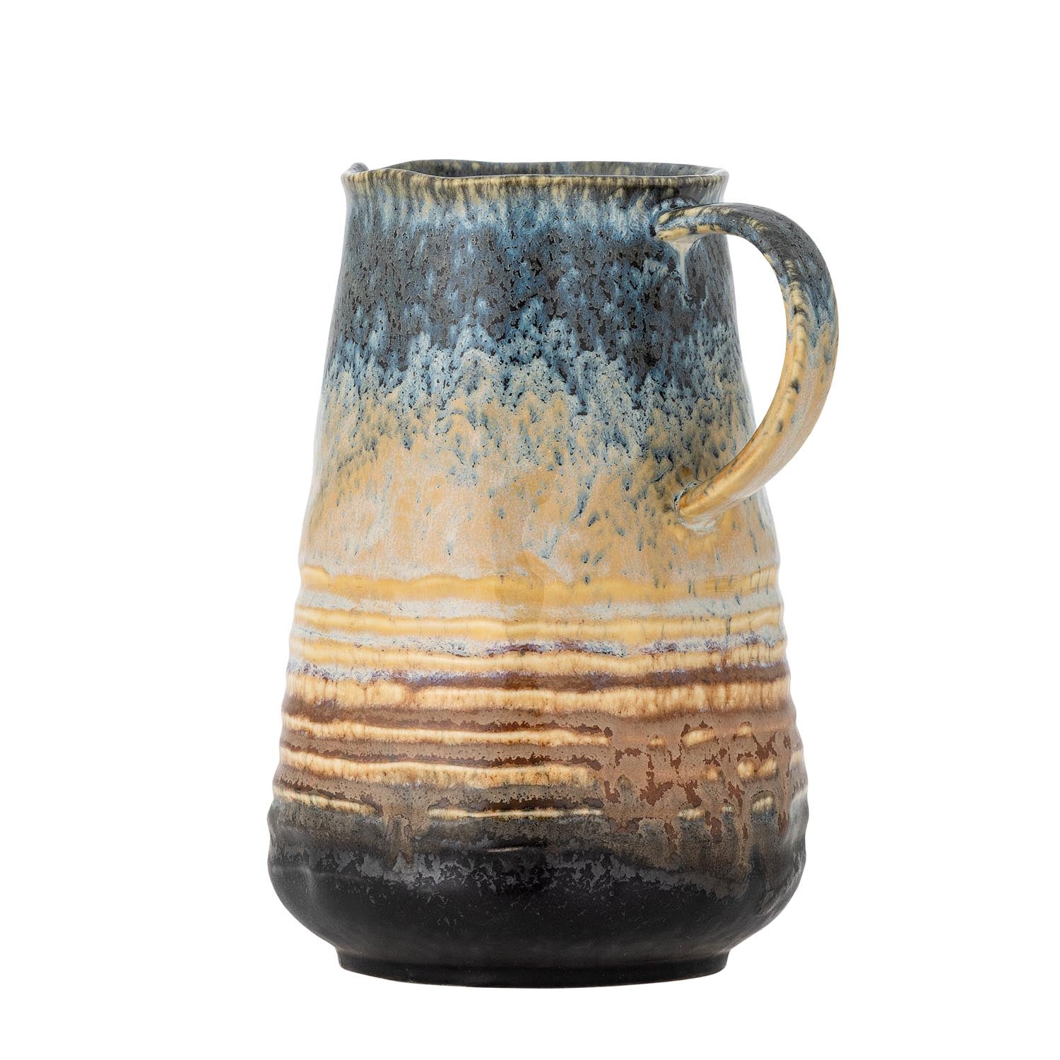 Deana Krug, Blau, Steingut in Blau präsentiert im Onlineshop von KAQTU Design AG. Kanne ist von Bloomingville