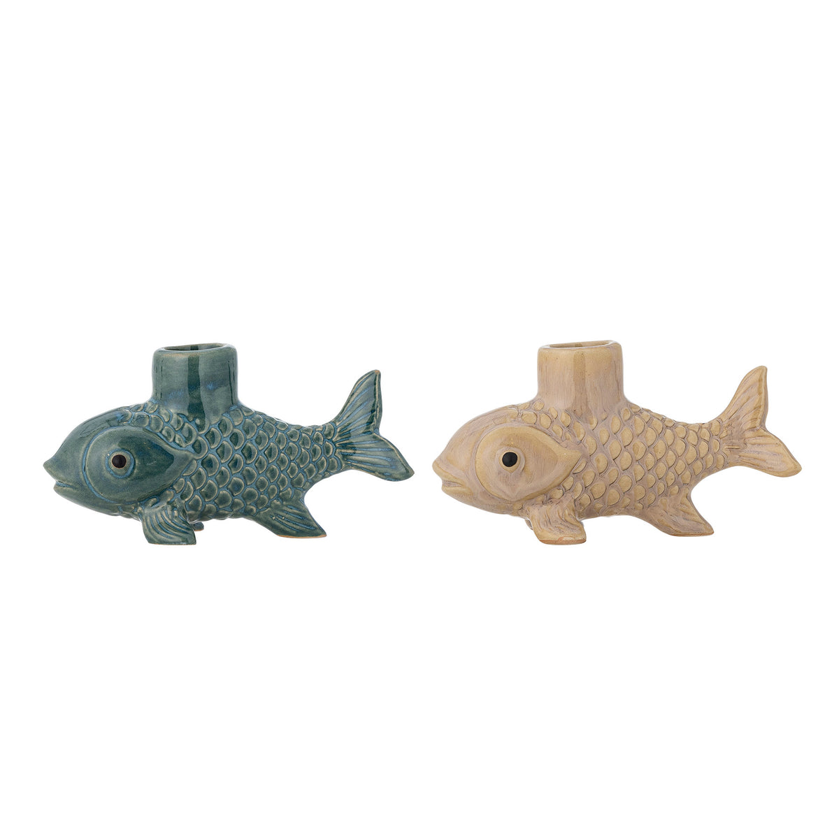 Burne Kerzenhalter, Grün, Steingut in Grün präsentiert im Onlineshop von KAQTU Design AG. Kerzenständer ist von Creative Collection