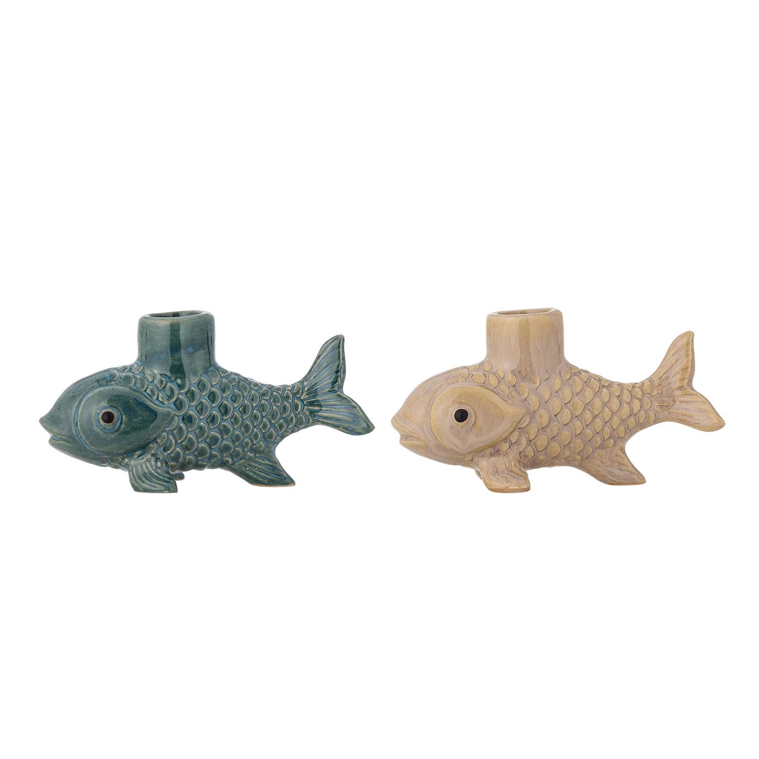 Burne Kerzenhalter, Grün, Steingut in Grün präsentiert im Onlineshop von KAQTU Design AG. Kerzenständer ist von Creative Collection